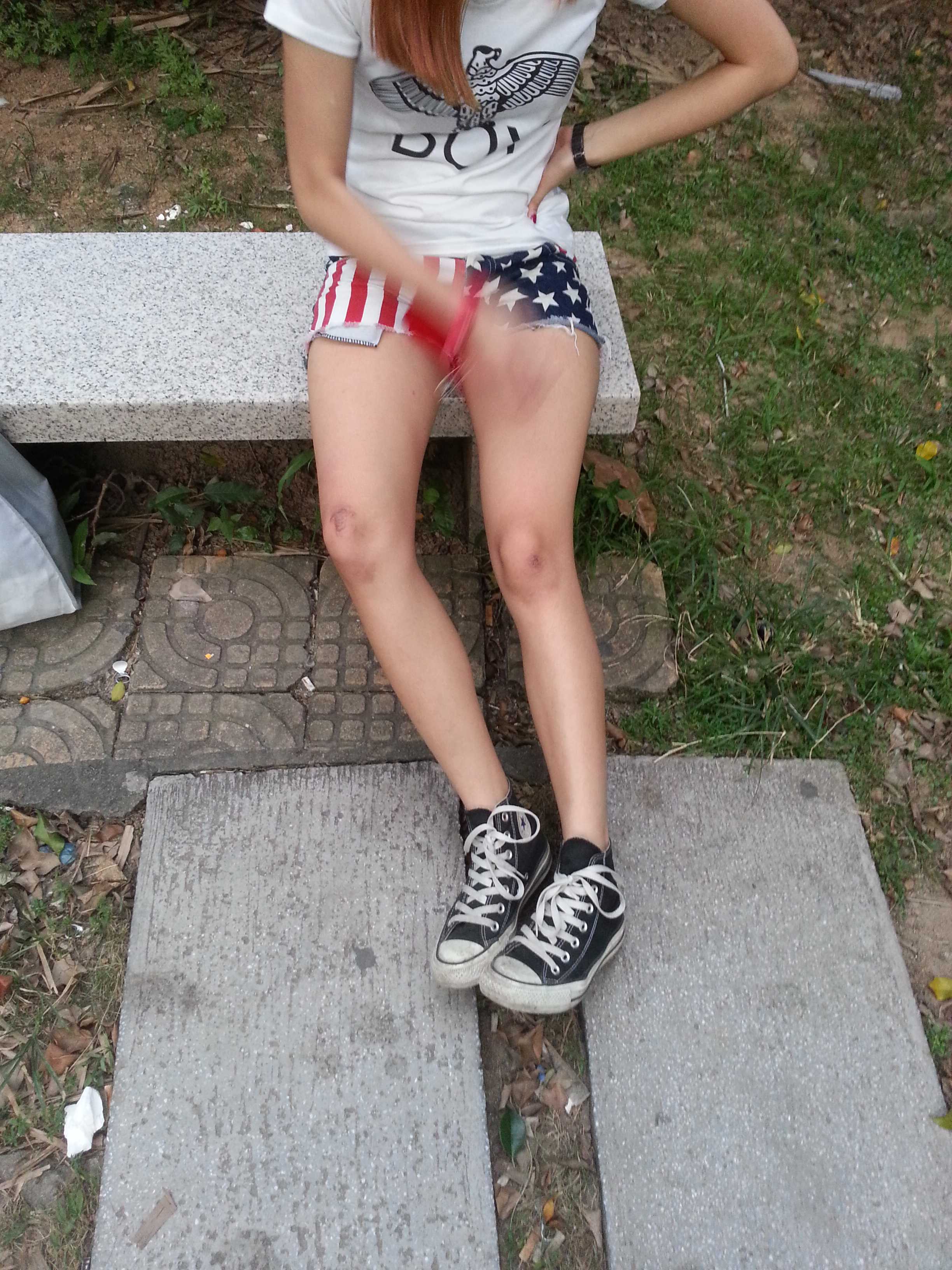 《热裤帆布鞋の斑点船袜脚》作品图