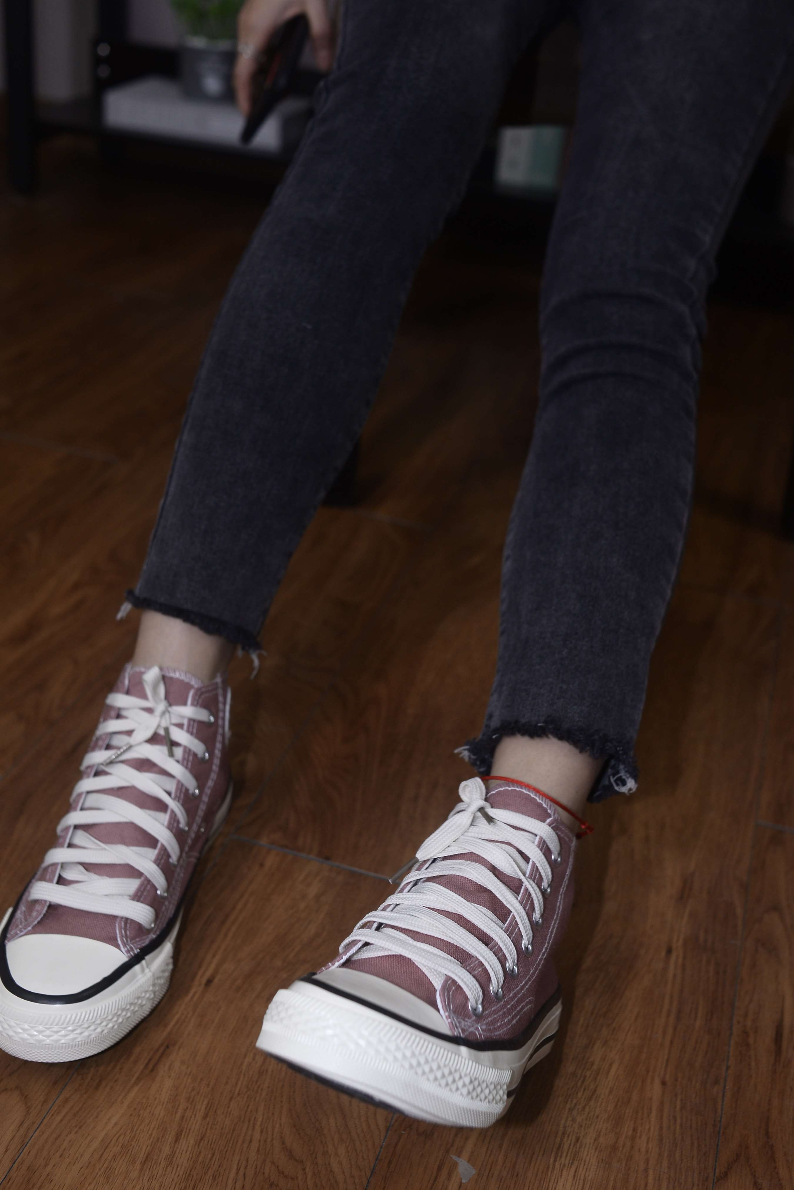 《高帮帆布鞋の蓝棉袜脚【附送视频1个】》作品图