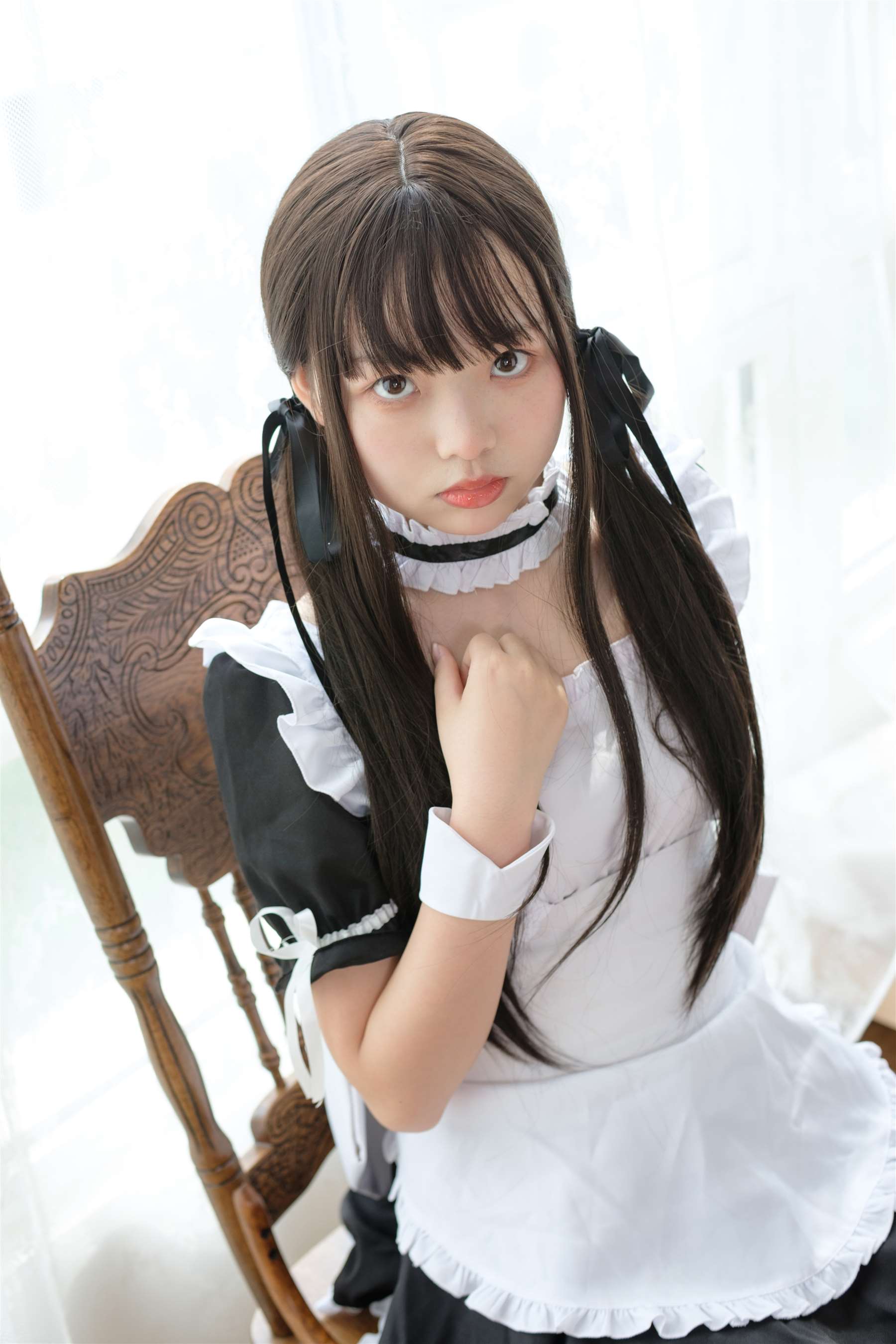 《女仆装黑丝的诱惑+视频1个》作品图