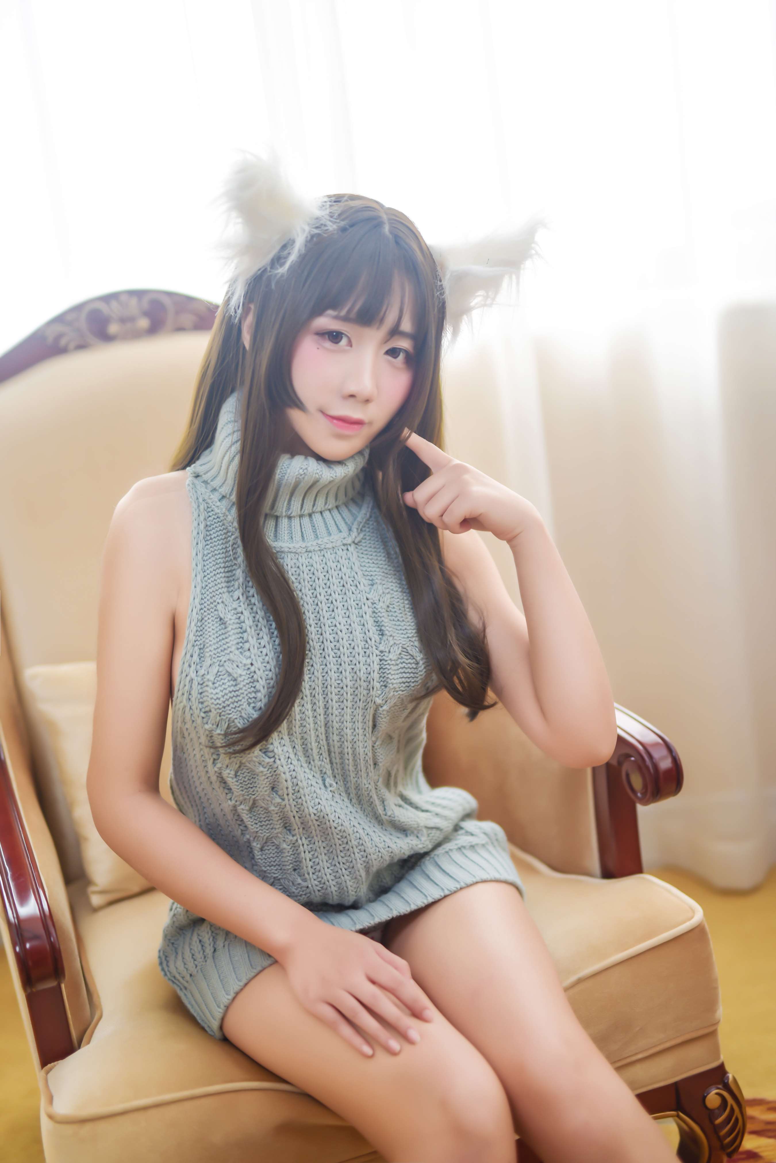 《九曲Jean-露背毛衣》作品图