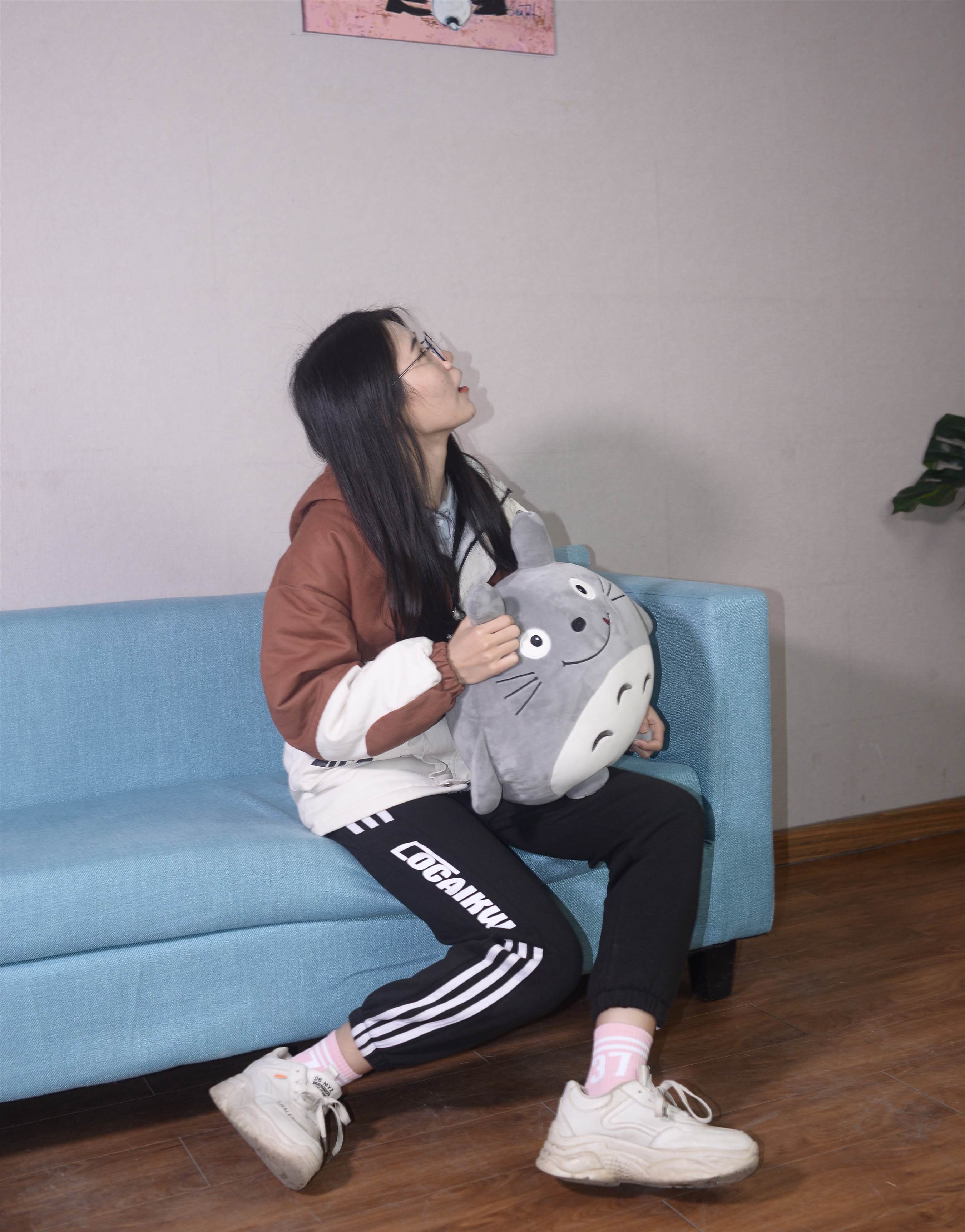 《龙猫抱枕の眼镜学妹》作品图