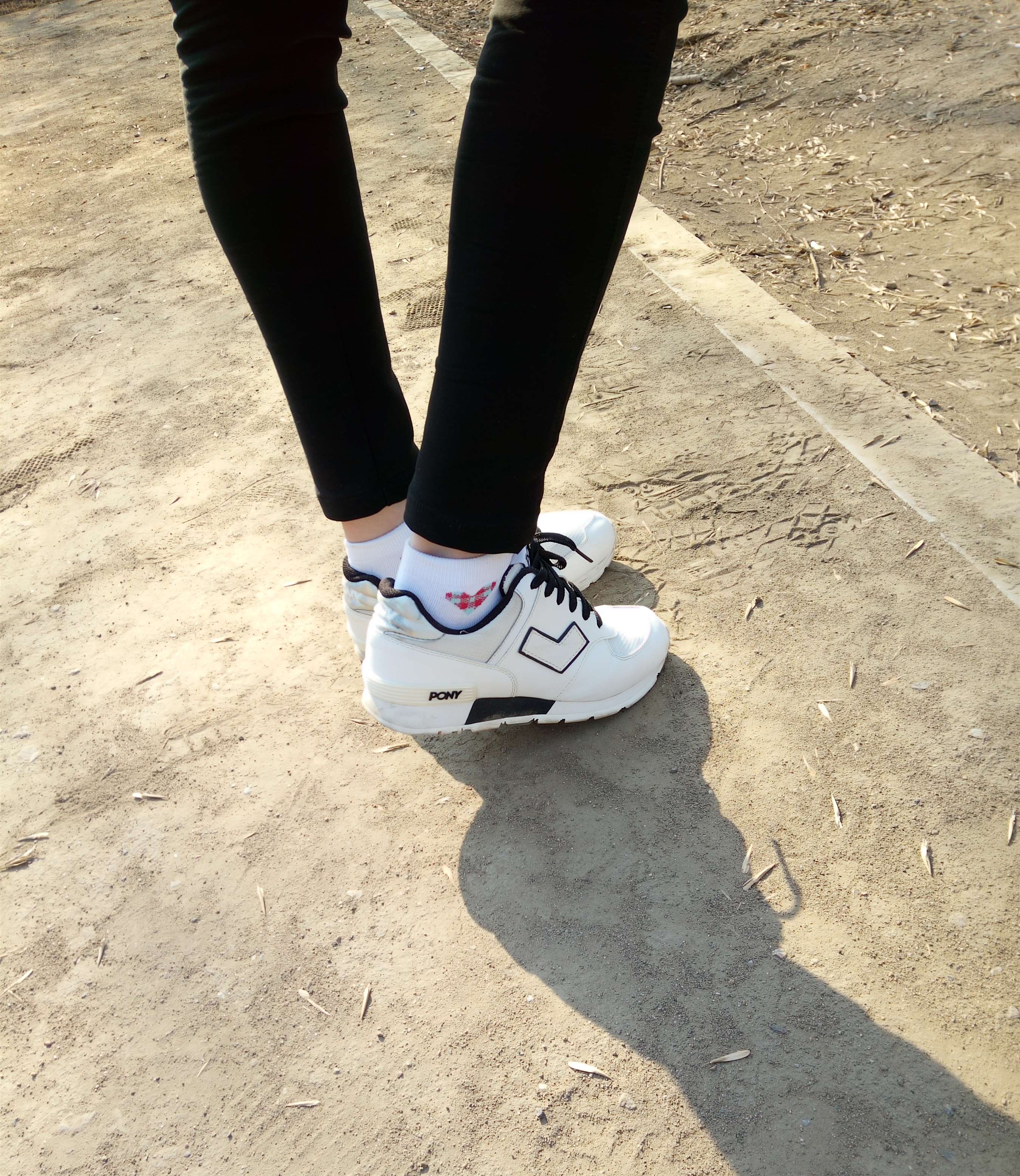 《白色运动鞋妹子带了许多袜子》作品图