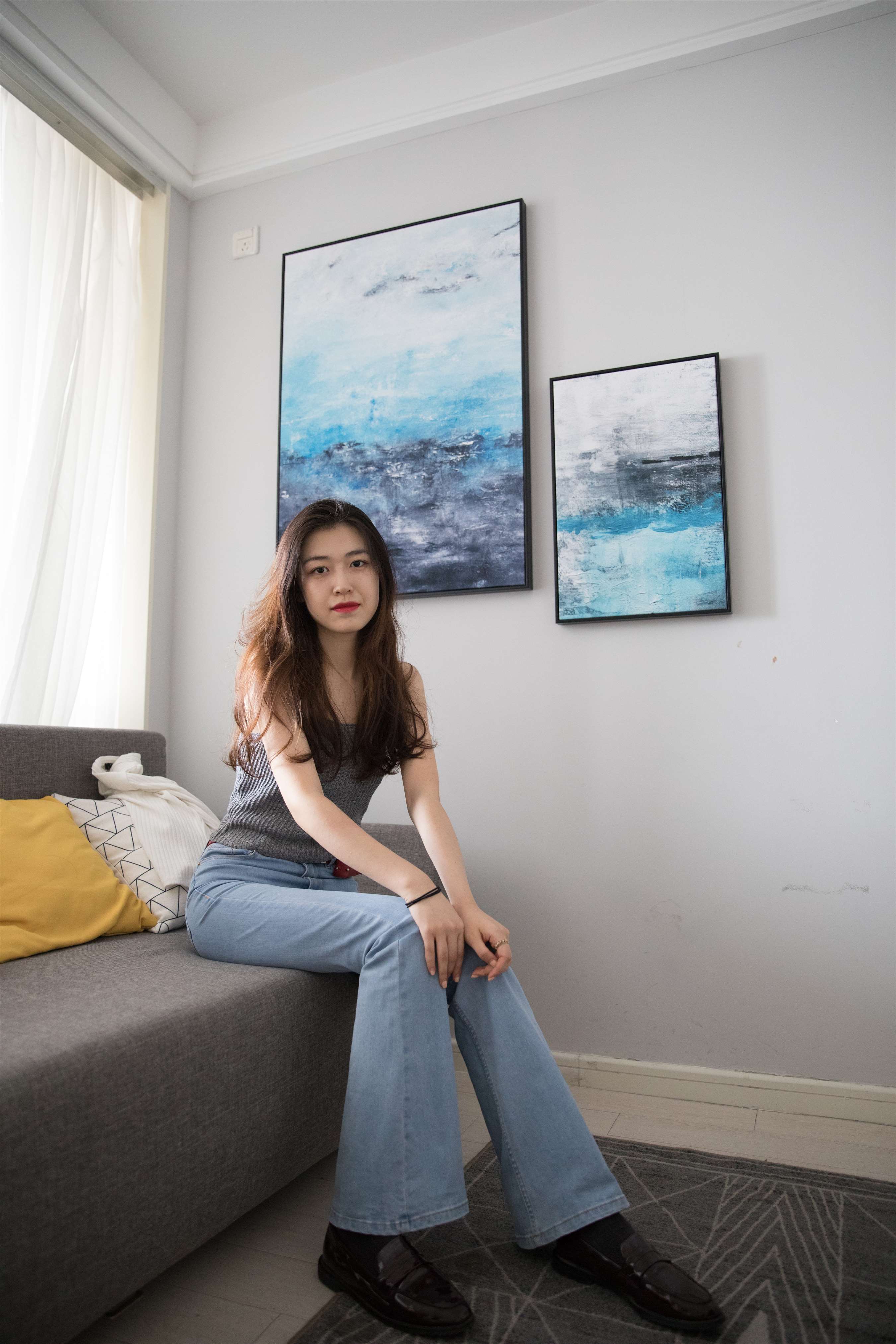 《牛仔の皮鞋棉袜脚丫》作品图