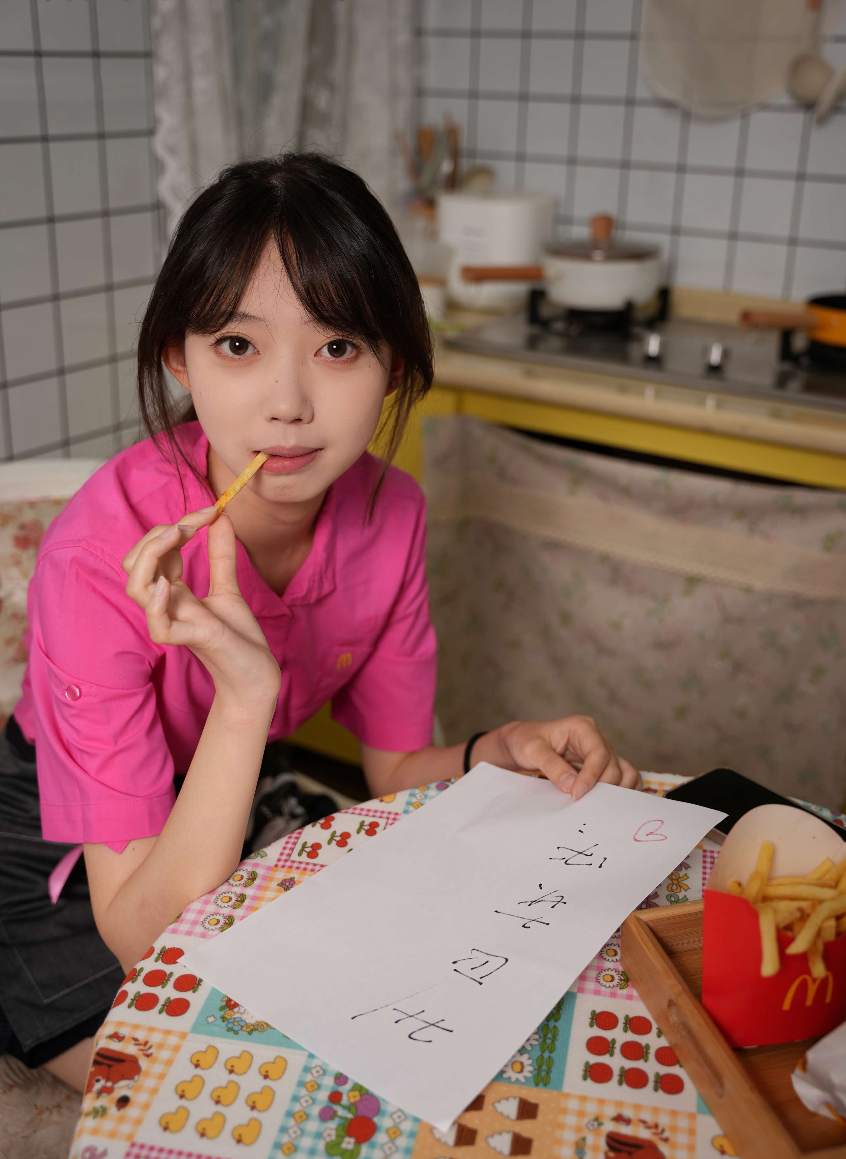 《若若-麦麦小粉制服真的超甜》作品图