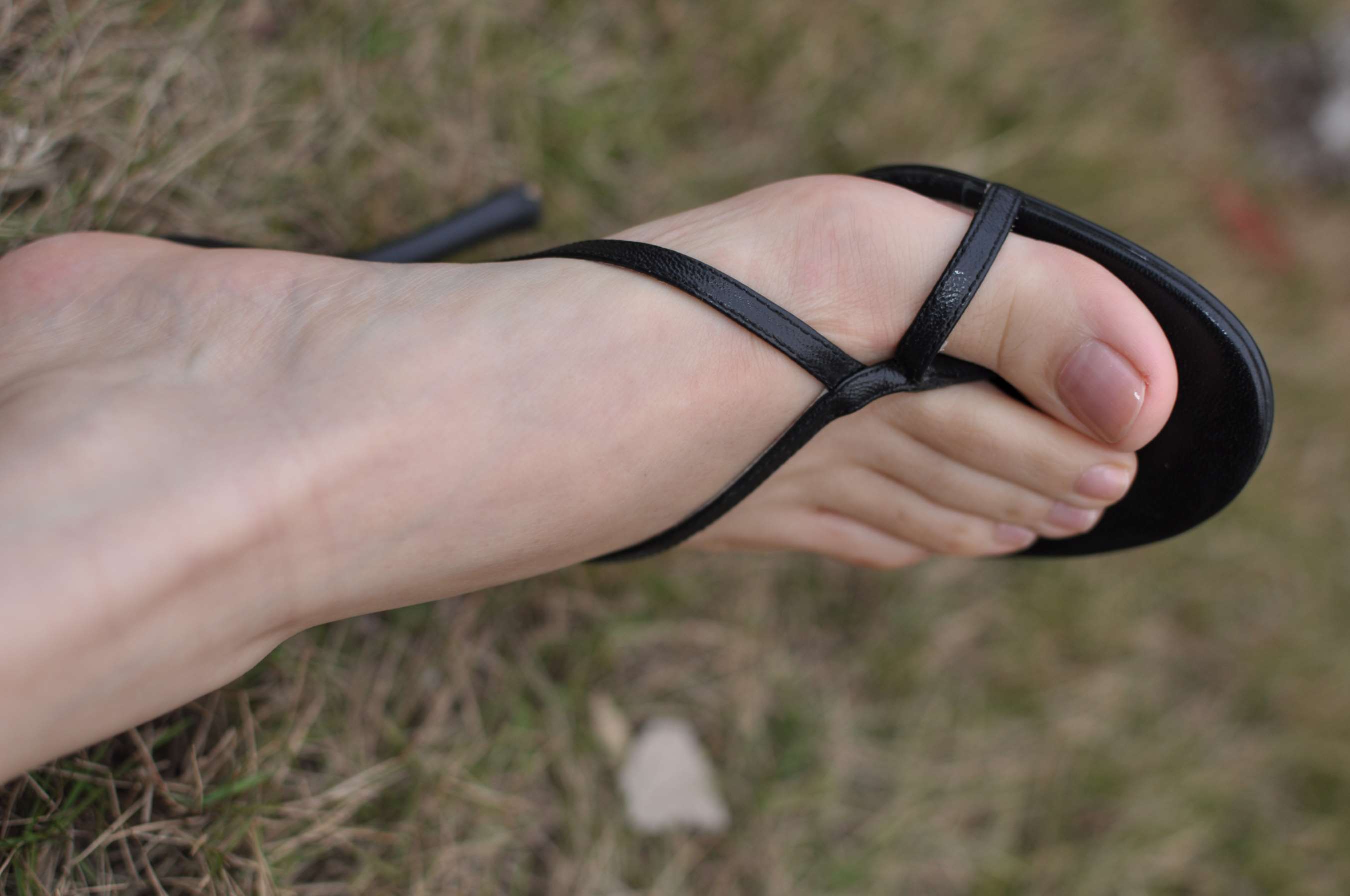 《草地上的凉高跟の嫩足》作品图