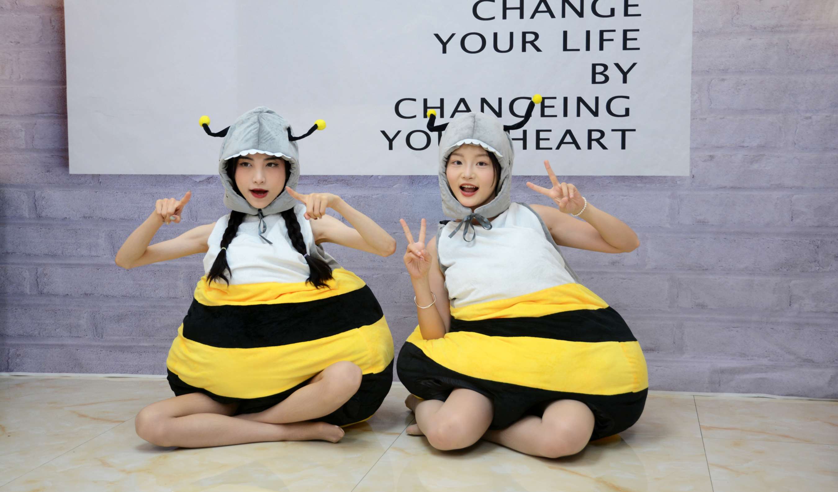 《柒柒、双双 两只小蜜蜂》作品图