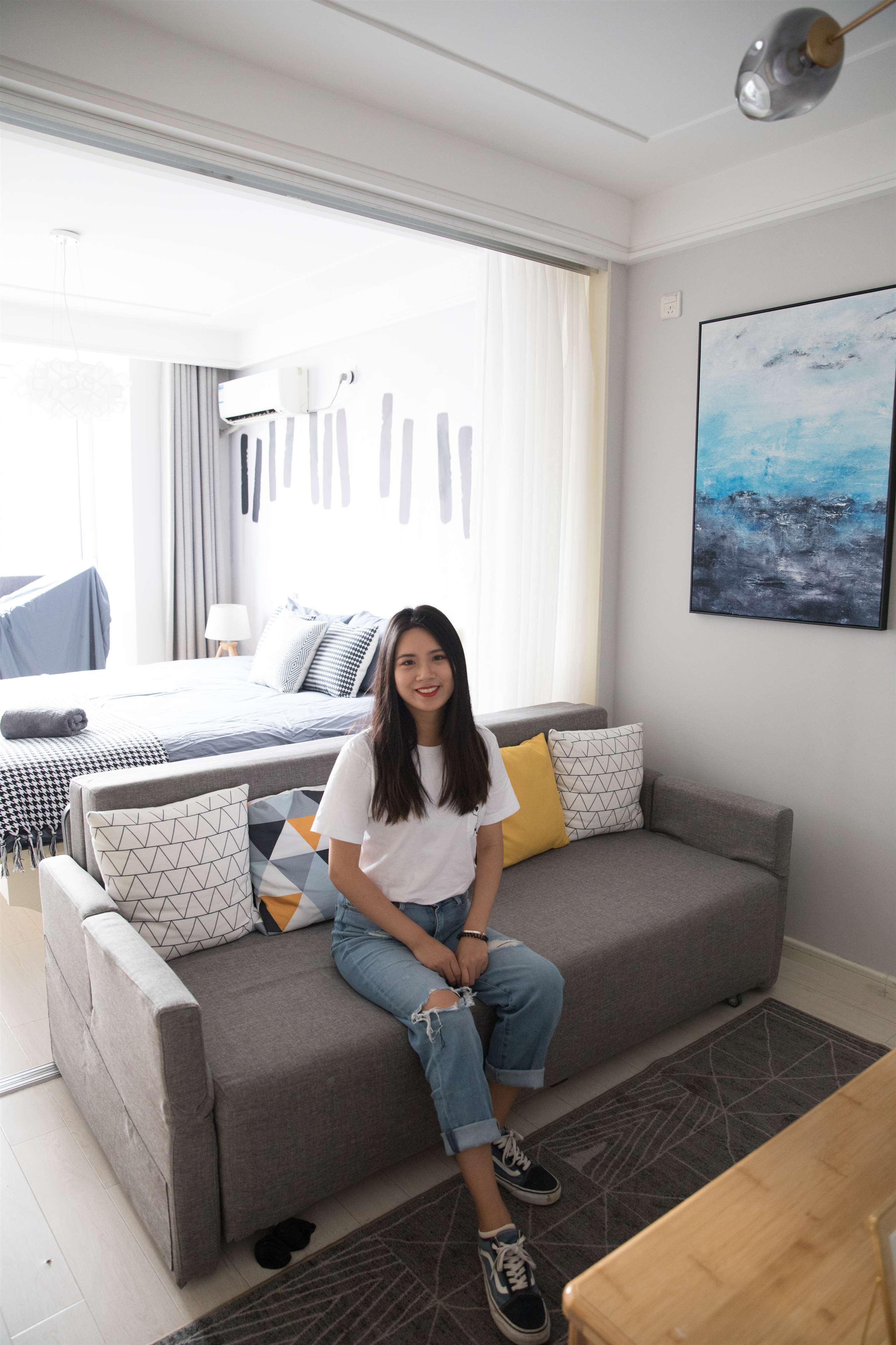 《七分牛仔の棉袜脚》作品图