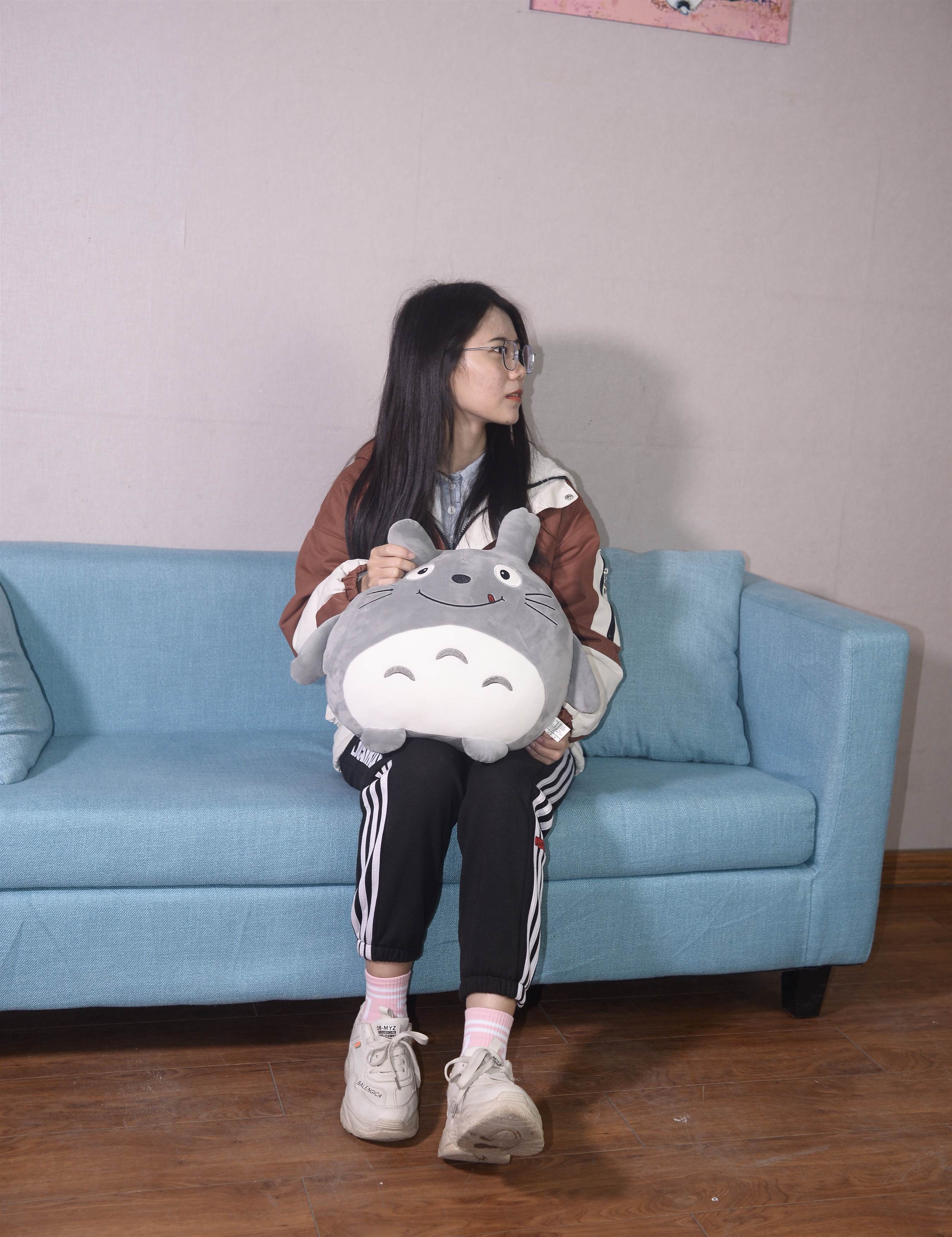 《龙猫抱枕の眼镜学妹》作品图