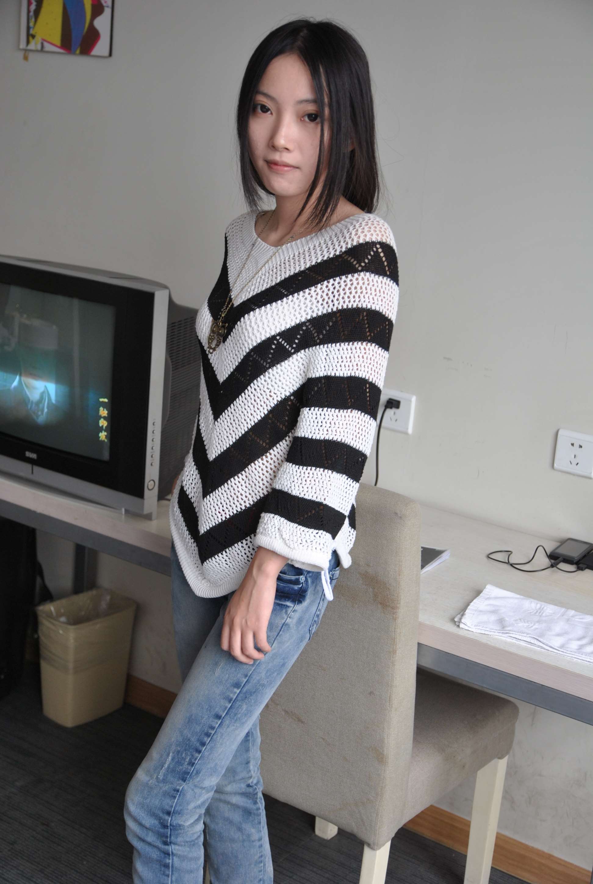 《【朱朱】牛仔裤 の超薄灰丝》作品图