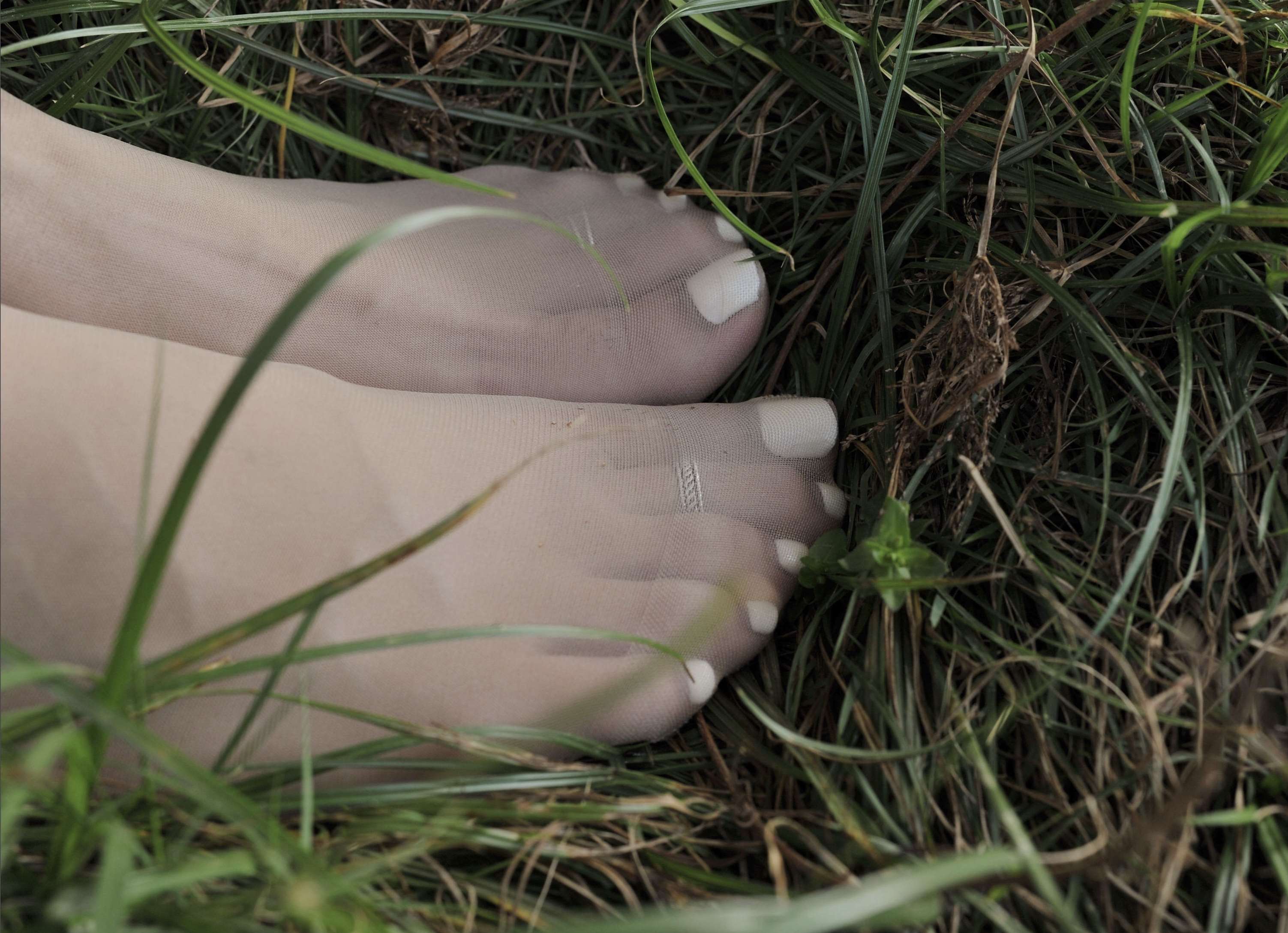 《夕阳下的丝足少女》作品图