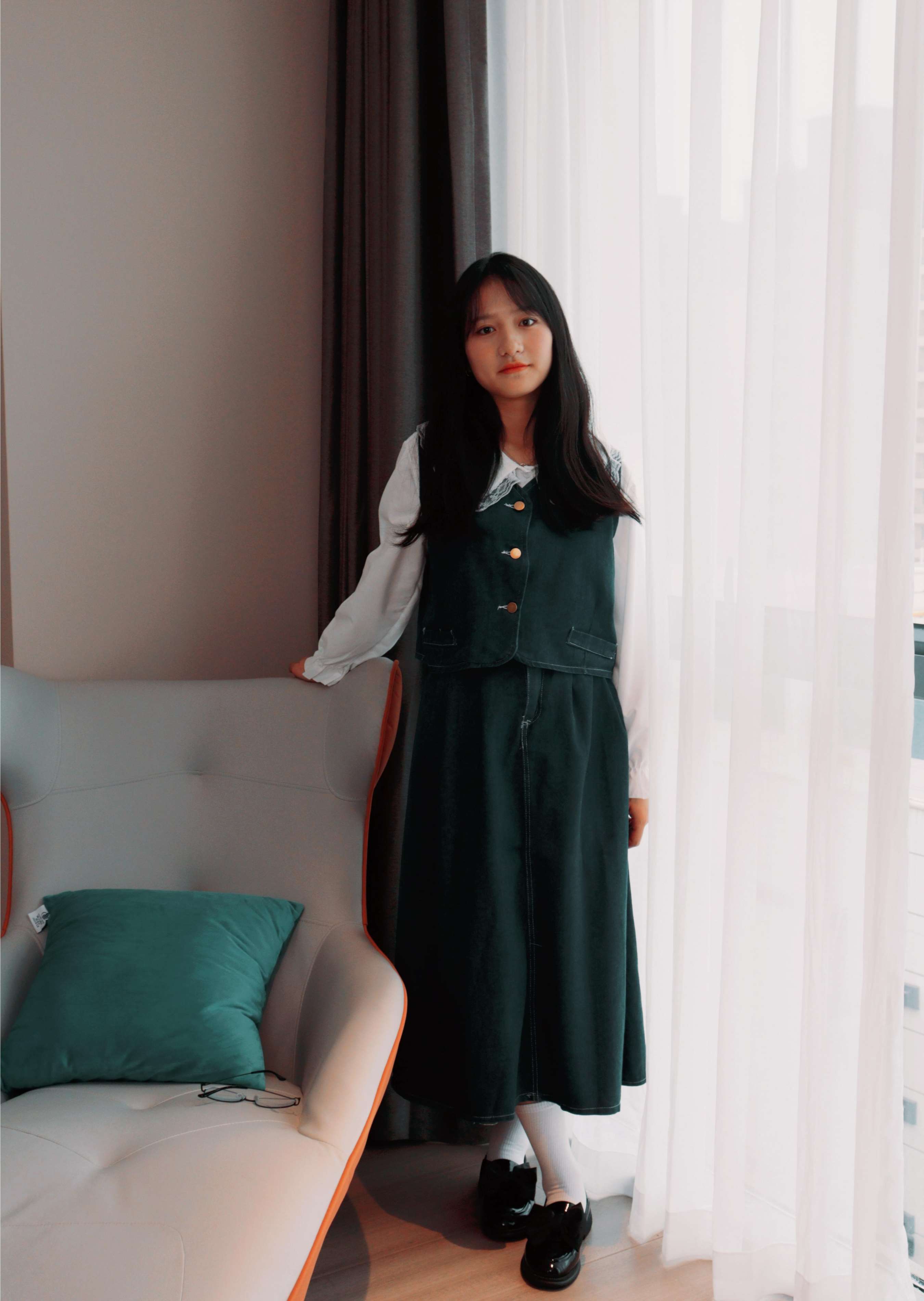 《沙沙~牛仔长裙の肉丝脚丫》作品图